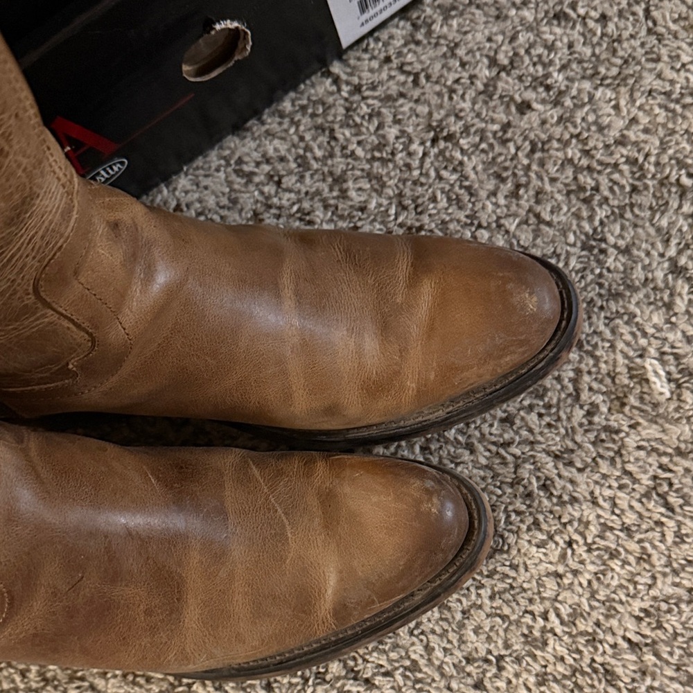 Reba by Justin Tan Leather Tucsan Boots - Picture 4 of 7